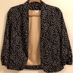 Navy polka dot blazer